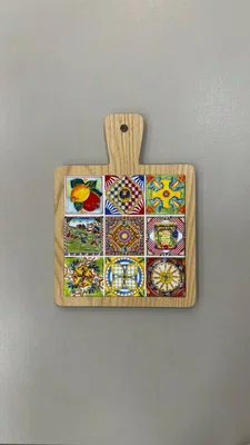Tabua Decorativa em Resina e Bambu