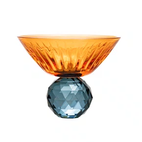 Taça Sobremesa de Vidro Laranja