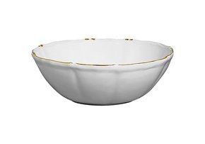 Tigela Grande Cristal Bco C/ouro