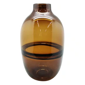 Vaso de Vidro Âmbar