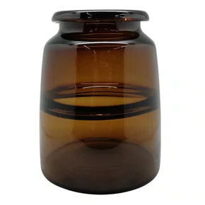 Vaso de Vidro Âmbar