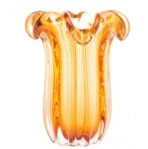 Vaso de Vidro Flat Italy Ambar 22X27Cm