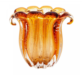 Vaso De Vidro Italy Ambar 13X11X10
