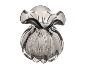 Vaso De Vidro Italy Cinza 11,5X13Cm