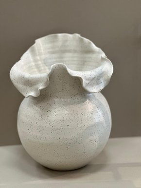 Vaso Decor Cerâmica Branco 28X24X21