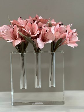 Vaso Decorativo Cristal Transp. 18X4X18