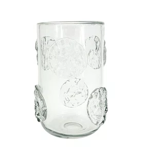 Vaso Decorativo Vidro Transparente C Detalhe em Murano