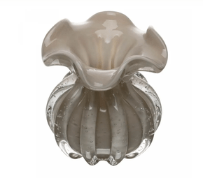 Vaso Italy Murano 11X13CM Nude Leitoso