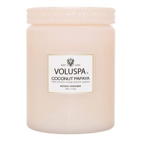 Vela Pote Vidro G 100H Tampa Vidro Coconut Papaya