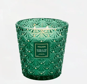 Vela Vaso Pedestal 3 Pavios 80H Nobre Fir Garland