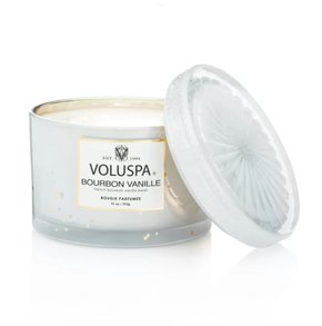 Vela Voluspa Pote Vidro Bourbon Vanille 60 horas