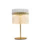 Abajur Freddi Transparente e Dourado 18Cm