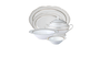 Ap. de jantar Trésor New Bone China 50Pçs Branco C/Relevo