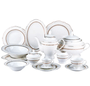 Ap. de jantar Trésor New Bone China 50Pçs Branco C/Relevo