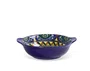 Bowl Em Cerâmica Azul Com Desenho Floral Interno