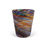 Conjunto de Copos em Vidro Efeito Espiral Azul e Âmbar 6 peças - 400ML