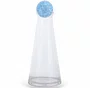 Garrafa Esfera em Vidro Translúcido Azul 1L