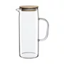 Jarra Doppio de Vidro com Tampa de Bambu 1,2L