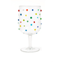 Jg de 6 Taças Vidro Transparente C/Pontos Coloridos 475ML