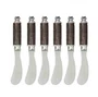Jg de Espátulas Arvoredo Aço Inox c/Cabo Madeira 6 Pçs