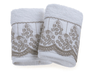 Jogo 2 Lavabos Raffinato Branco Bordado Sortido 30X50