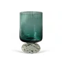 Jogo de 6 Copos com Base Facetada Verde 320ML
