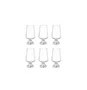 Jogo de 6 Copos em Vidro C/Base Diamantada Transparente 290ML
