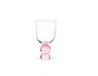 Jogo de 6 Copos Em Vidro C/Base Esferas Rosa 400ML 6Pçs