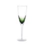 Jogo de 6 de Taças Champagne C/ Detalhe Verde