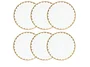 Jogo de 6 Pratos Rasos de Porcelana Egg 27cm