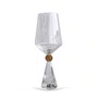 Jogo de 6 Taças Diamond Base Cristal Detalhe Âmbar 595ML