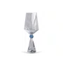 Jogo de 6 Taças Diamond Base Cristal Detalhe Azul 595ML