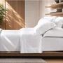 Jogo De Cama King 400 Fios Bambu Bali Duo Kacyumara Branco