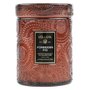Mini Vela Pote Vidro 50H Relevo Forbidden Fig
