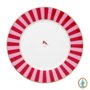 Prato De Jantar Vermelho Stripes Love Birds