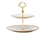 Prato Duplo p/Doces Porcelana EGG 19cm/27x24cm