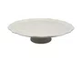 Prato P/Bolo C/Pé Lacet em New Bone China 33x9Cm Branco