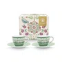 Set/2 Xicaras de Cafezinho Verde Claro Lily&Lotus
