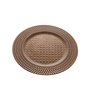 Sousplat Redondo Textura Rattan Marrom 33 cm