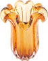 Vaso de Vidro Flat Italy Ambar 19X24Cm