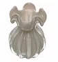 Vaso Italy 13x17cm Nude Leitoso Vidro