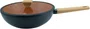 Wok Antiaderente Norma em Alumínio C/Revestimento cerâmico e Tampa de Vidro 3,7L D28cm